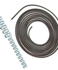Copper Plated Brake Line Kit 5m Long With 0.028 Inch Wall And 10 Inverted Tube Nuts For Hydraulic Brake, Fuel And Transmission Systems
