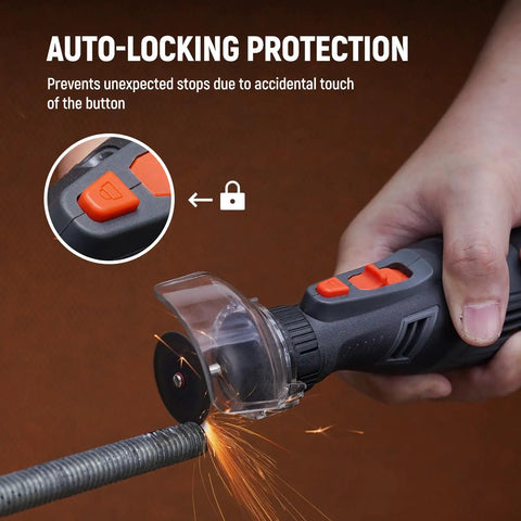 Cordless Rotary Tool Kit With 8V 2.5Ah Battery 5 Speeds Up To 30000 RPM LED Work Light 47 Piece Accessory Set auto-lock feature