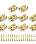 Heavy Duty Metal Jewelry Box Latch Clasp With Retro Floral Duckbilled Toggle Hasps Perfect For Wooden Cabinet Furniture Repair Restoration And Upgrades That Stick Tight And Look Super Cool, gold with screws