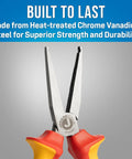 Jonard Tools Fp-600ins Insulated Fuse Puller With Cushion Grip 6 3/4 Inch Length Heat Treated Chrome Vanadium Steel, showing gripping jaws.