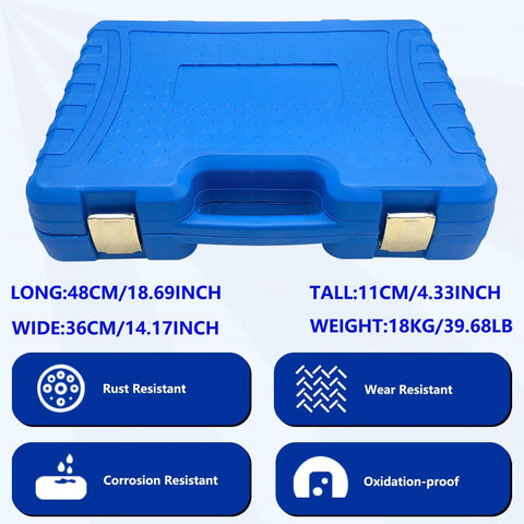 Blue plastic case of ZKTOOL 40-piece universal pull and press sleeve kit with 5 pulling spindles