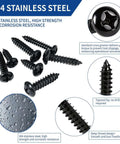 600 Piece Stainless Steel Wood And Sheet Metal Screws Set With 18 Sizes Self Tapping Phillips Pan Head Coarse Thread For Wood And Metal Projects From Three Eighths Inch To One And One Half Inch Rust Resistant with corrosion resistance diagram