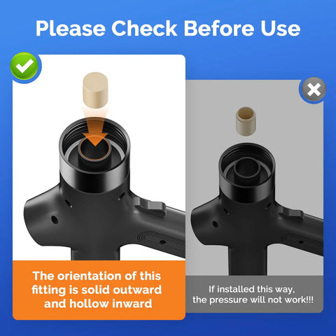 Heavy Duty High Pressure Toilet Plunger Wipes Out Bathroom Blockages Straight Up Effortlessly, fitting orientation guidance.