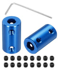 Beefy Rigid Shaft Coupler 6mm To 7mm 25mm Length 14mm Diameter Steel Joint Connector For 3D Printers DIY Motors Encoder With Screws 4 Pieces Heavy Duty High Strength Heat Resistant Coupling, blue alloy