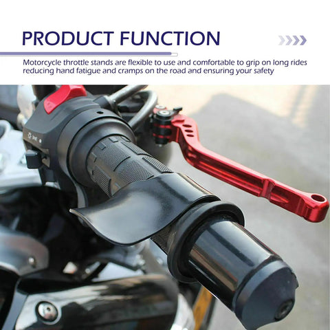 Heavy Duty Slick Motorcycle Cruise Control Grip And Throttle Assist Gear For Smooth Cruising Universal Handlebar Accelerator Booster With No Sweat Setup In Black on motorcycle handle.
