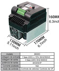 Budget Friendly 380V and 220V VFD Inverter Speed Controller for Motors Economical Variable Frequency Drive From 2.2KW To 11KW 7.5KW 10HP Version 220V Ready Smooth Reliable Motor Speed Control For Industrial Equipment, 4KW 5HP unit, 160mm