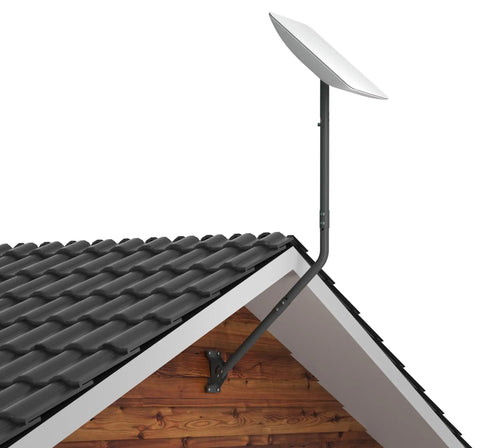 Universal Antenna Mounting Pole 1.5 Inch Diameter 51 Inch Length Heavy Duty J Mount for Starlink Weather Station on rooftop