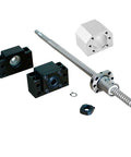 SFU1605 1200mm Ball Screw Assembly With RM1605 End Machined BK/BF12 And DSG16H Nut Housing A Solid Workhorse For CNC Machines And 3D Printers Heavy Duty Precision Low Friction Quiet Long-Lasting Performance, ball screw kit parts on white
