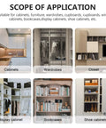 Various furniture setups including cabinets, wardrobes, closet, bookcases, and shoe cabinets ideal for 25 Piece Plastic Rectangular Shelf Pegs And Cabinet Clips Set For Easy Home Makeover Grab And Go Setup And Neat Storage In Any Cabinet Or Furniture Project Today