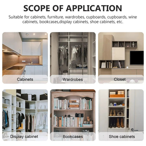 Various furniture setups including cabinets, wardrobes, closet, bookcases, and shoe cabinets ideal for 25 Piece Plastic Rectangular Shelf Pegs And Cabinet Clips Set For Easy Home Makeover Grab And Go Setup And Neat Storage In Any Cabinet Or Furniture Project Today