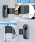 All Metal Anti Theft Doorbell Mount For Blink Video Doorbell 1st Gen Not For 2nd Gen No Drill Installation And Not Block Motion Sensor Bracket Gray Durable Stainless Steel Outer Cover With Anti Theft Screws on door with measurement details