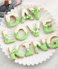 Alphabet Letter Cookie Cutter Set 26 Pcs Large 3 Inch Stainless Steel Bakeware For Fondant Biscuits on decorative plate