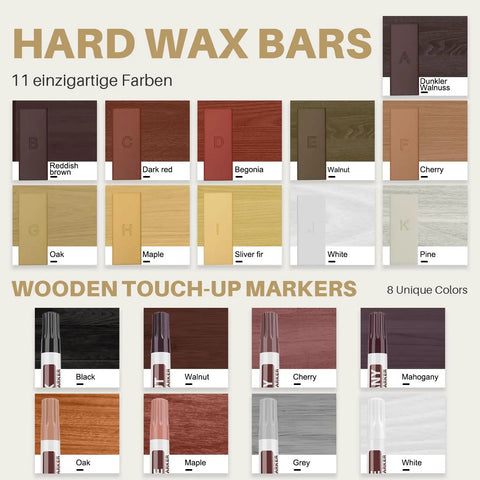 All In One Vinyl Floor Repair Kit For Laminate Hardwood And Linoleum Quick Wax Fix with wax bars and touch-up markers