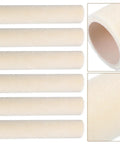 6 Piece Wool Paint Roller Covers With 4mm Nap, Compact Wall Painting Supplies, displaying smooth white roller covers.