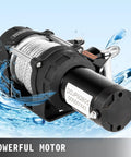 Heavy Duty Electric Winch With Wireless Remote Control And High Grade Steel Cable For SUV ATV Truck And Boat Recovery Off Road Trail Ready Gear That Pulls Like An Absolute Champ At Eight Thousand Pounds, featuring a powerful motor and steel cable.