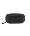 Front view of black Small Wash Pouch Travel Toiletry Bag Weatherproof with upright design, UltraZip opening, and durable material.