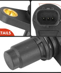 Two Pack Camshaft Position Sensor For Toyota And Lexus Vehicles Fits CT200h ES300h NX300h Scion iM iQ tC xD And More Easy Plug And Play Replacement OE Quality Durable Sensor For Reliable Engine Timing close-up black plastic sensor with 3-pin connector