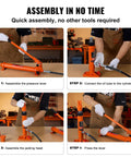 Assembly steps for 10 Ton Portable Hydraulics Porta Power Kit With 4.6 Ft Long Hose and Extended Handle Auto Body Frame Repair Jack System.