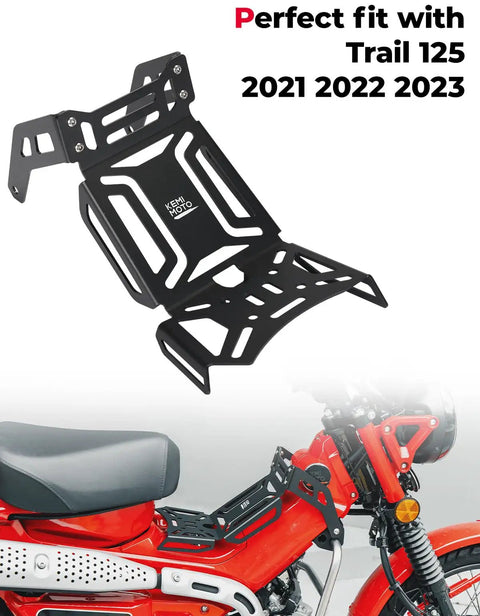 Center Rack Carrier Luggage Compatible With CT125 Trail 125 Hunter Cub 2021 2022 2023 black stainless steel mounted on bike