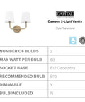 Dawson Decorative White Fabric Stay Straight Shade Bathroom Vanity Wall Mount Light Fixture 2 Light 120 Total Watts