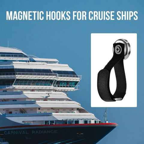 Heavy Duty Magnetic Hooks Set 40 Lbs Holds Cables Ropes Wires Cordless Tools For Garage Workshop RVs Cruises Pickup Trucks 4 Pack