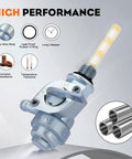 Two Pack 90 Degree Gas Shut Off Valve Petcock 28-1783-V zinc alloy body with filter, ON/OFF indicator, and hose barb for generators.