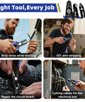 DIY Wire Stripper Tools Set 10 To 20 AWG Three Piece Set Manual Strippers demonstrating wire stripping and cutting in use