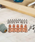 Ultimate 22 Piece Plasma Cutting Consumables Kit For IPT-60 PT-60 And IPT-40 Torch Heads includes electrodes, nozzles, and holder cap.
