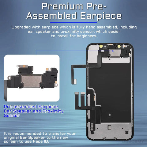 iPhone 11 Screen Replacement Kit With Front Speaker Proximity Sensor 6.1 Inch LCD Display Digitizer Full Assembly with earpiece