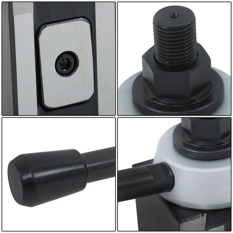 Close-up details of CXA Piston Type Tool Post For 13 To 18 Inch Swing Lathe Quick Change Turning And Facing Holder components.