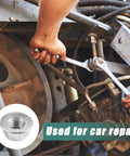 50 Pack M10 X 1.5mm 304 Stainless Steel Serrated Flange Hex Nuts Metric Lock Hardware in use during car repair.