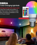 Led Color Changing Light Bulb With Remote Control 16 Color Options And Modes Like Smooth Fade Flash Or Strobe in a room setting