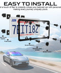 Lock Down Those Plates With Heavy Duty Anti Theft License Plate Screws Crafted From Rugged 304 Stainless Steel visual showing installation kit parts.