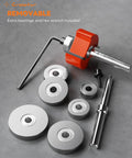 Rabbet Router Bit Set With Six Bearings And Quarter Inch Shank, Carbide Tipped Bits for Pro Woodworking on grey surface