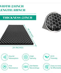 High Density Egg Crate Acoustic Foam Panels For Walls 48 By 24 By 2 Inches Pro Grade Soundproofing with size details and benefits