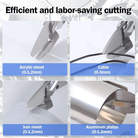 Heavy Duty Sheet Metal Cutter Drill Attachment cuts acrylic, cable, iron mesh, aluminum for burr-free custom metalwork