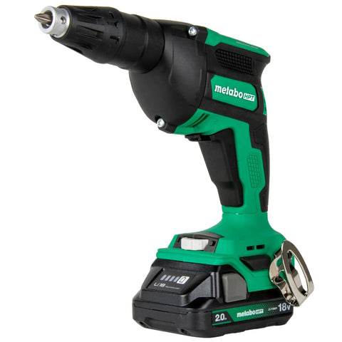 Cordless Drywall Screw Gun Kit With 18V MultiVolt Power Two 2.0Ah Batteries Charger And Bag Delivers 0 To 5000 RPM
