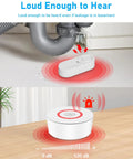 Five Pack Water Leak Sensor Kit With WiFi Gateway, 120dB Alarm And Real Time App Alerts under sink and on table
