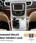 Road Ready 24W USB C Car Charger Featuring Slick Aluminum Housing And Snappy PD 3.0 Plus QC 3.0 Fast Charging For RVs Trucks And Sedans Dash Outlet Plug And Play Power Hub installed in car console.