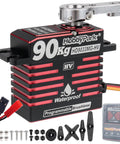 Direct Powered Waterproof Beefy Torque RC Steering Servo 90KgCm Brushless High Speed All Metal Gears Aluminum Case