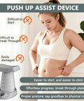 Push Up Assist Trainer For Beginners No Sweat With Waist And Core Support, Spring Loaded Push Up Helper in use
