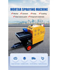 Electric Cement Spray Plaster Machine 30M Mortar Pump Wall Coating Rendering System Stucco Sprayer Hopper Gun on a solid surface.
