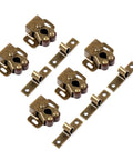 Five Pack Double Roller Door Catches For Cabinets And Cupboards With Screws Bronze Finish Mounting Hardware For Home Furniture DIY Friendly