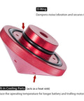 Prop Nut For Trolling Motor Heat Sink Style Red Stabilizer For MinnKota 80 101 112, Reduces Noise And Vibration With Larger Contact Point