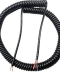 Heavy-Duty Coiled Power Cord 2 Core Spiral Extension Cable 1.5Mm Square Conductors in a coiled design for tangle-free use.