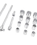21 Piece 3/4 Inch Drive Socket Set With Case Includes 16 SAE Sockets From 7/8 Inch To 2 Inch 3/4 Inch Ratchet Flex Breaker Bar