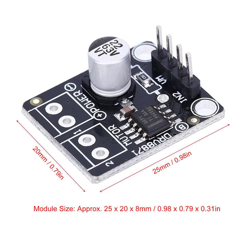 3.6A DC PWM Motor Driver Module With H Bridge For Small Machines showing dual guard pin headers