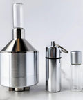 Spice Grinder For Kitchen Use In Silver, Super Easy To Use And Clean Aluminum Alloy Grinder With Detachable Food Contact Parts, 2.2 By 4.65 Inches