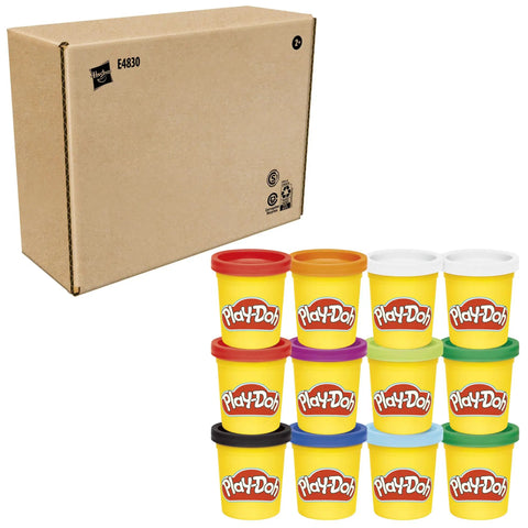 Massive Bulk Modeling Compound With Twelve Four Ounce Cans Packing A Knockout Array Of Jewel Tones Absolutely Perfect For Kid Safe Arts Projects And Creative Crafting Vibes.