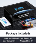 Box and 4S 3000mAh LiPo Battery 14.8V 50C Soft Case With XT60 Plug For RC Helicopter FPV Models